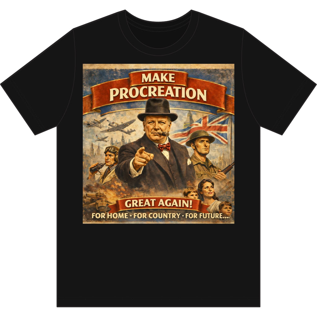 Procreation for Victory Retro Propaganda T‑Shirt