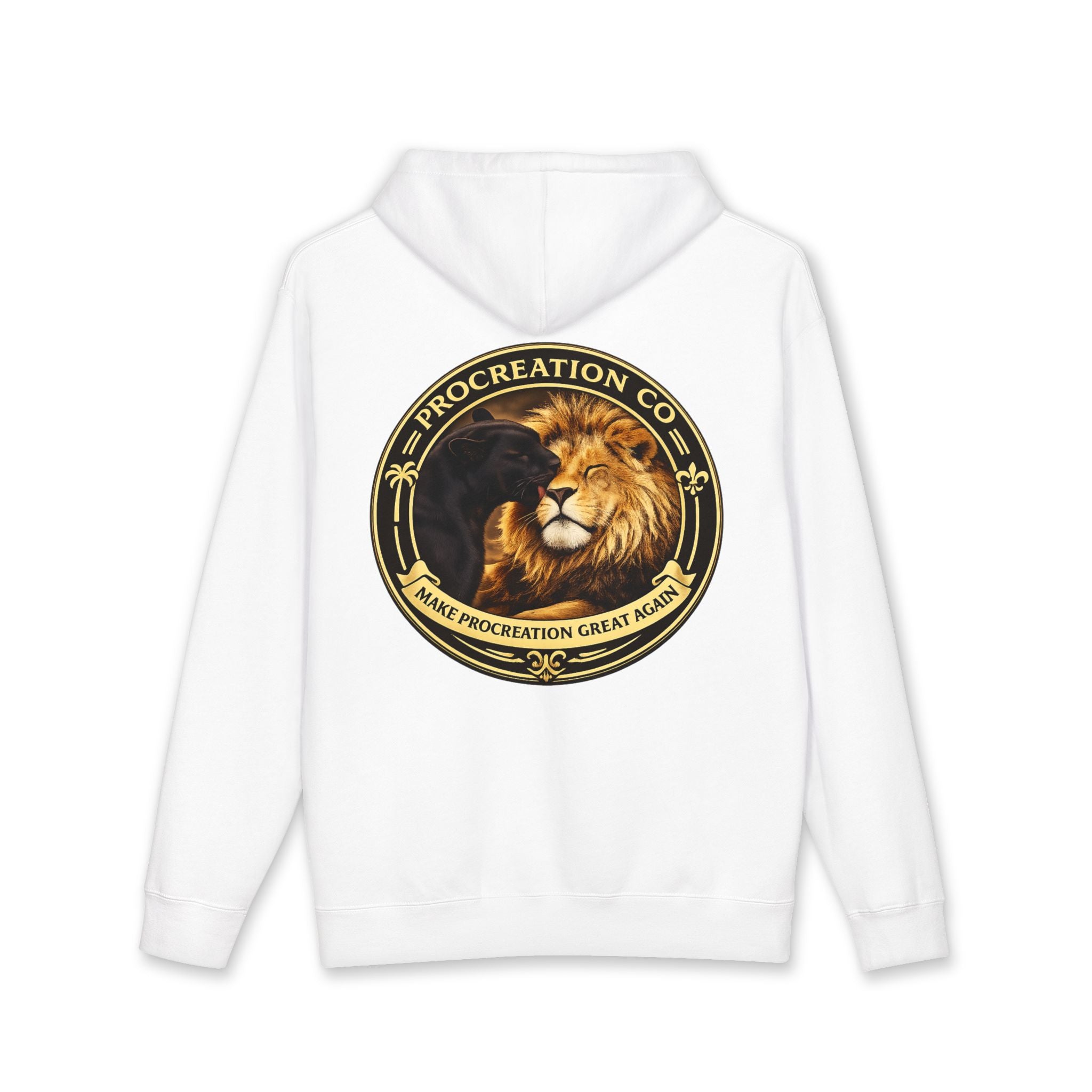 Lion Crest Hoodie — Procreation Co. Vintage Emblem Hooded Sweatshirt