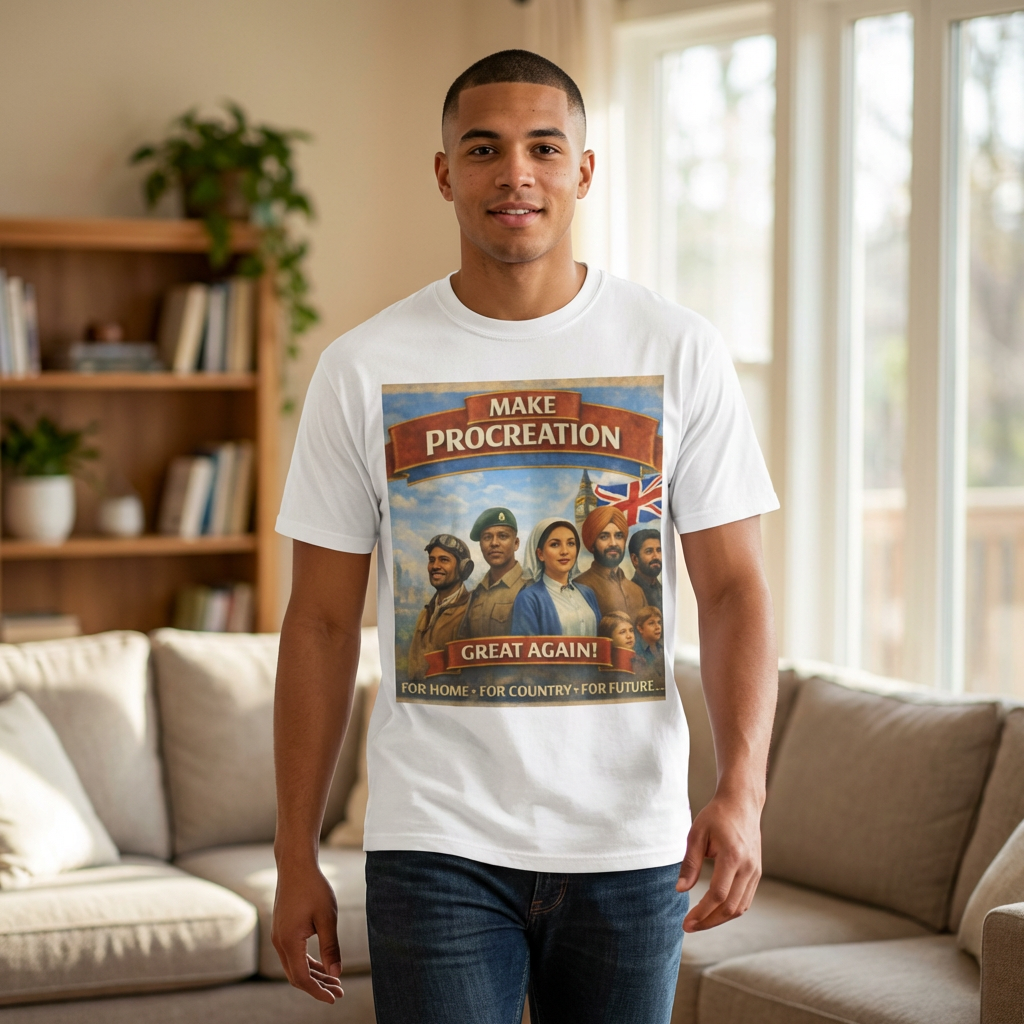 T-Shirt — "Make Procreation Great Again" Retro Patriotic Design