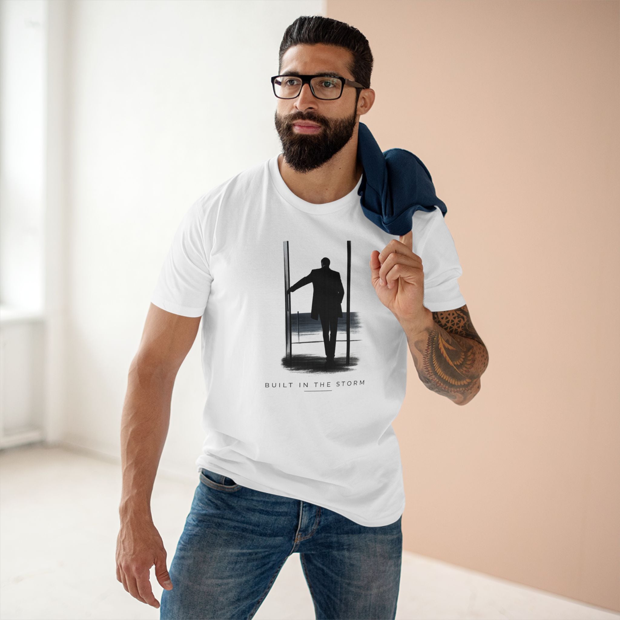 Built in the Storm Tee — Inspirational Men's Graphic T‑Shirt