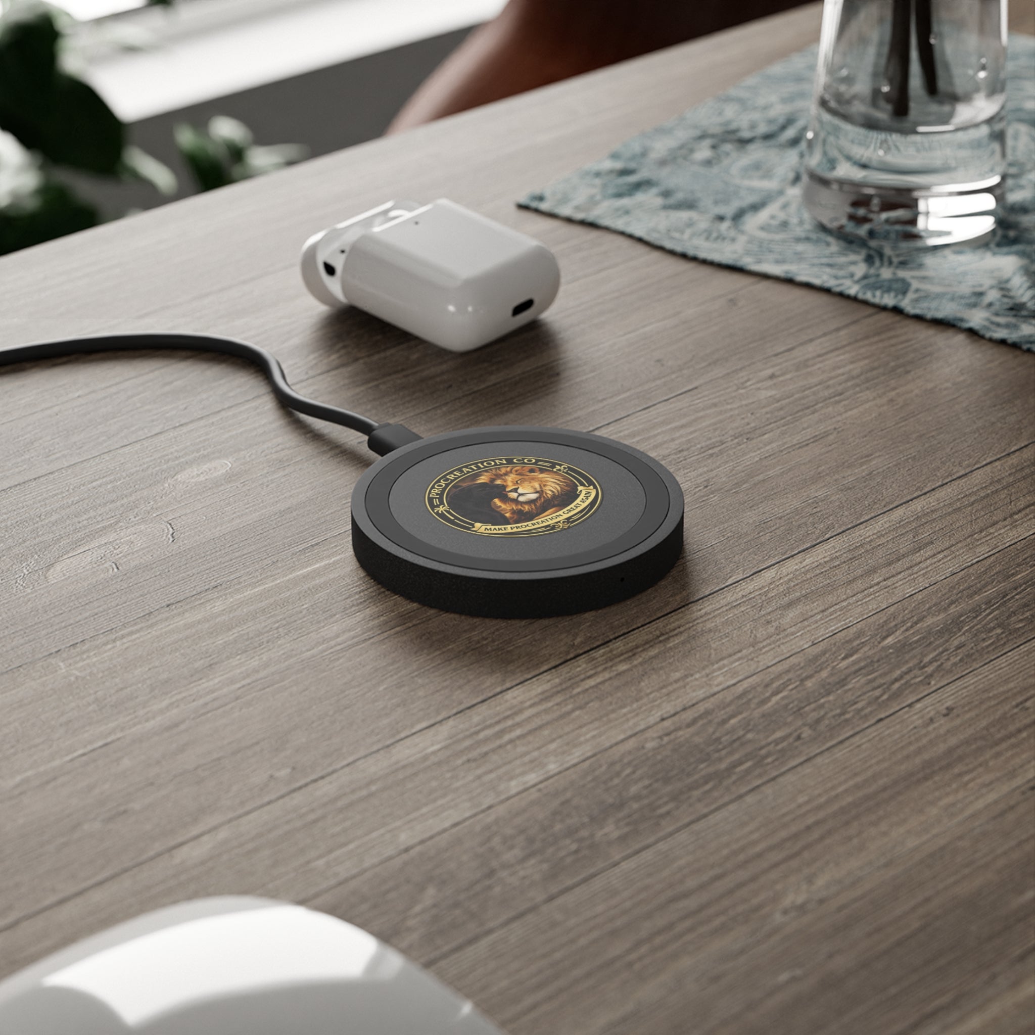 Lion & Panther Procreation Co. Wireless Charging Pad — 'Make Procreation Great Again' Power Mat